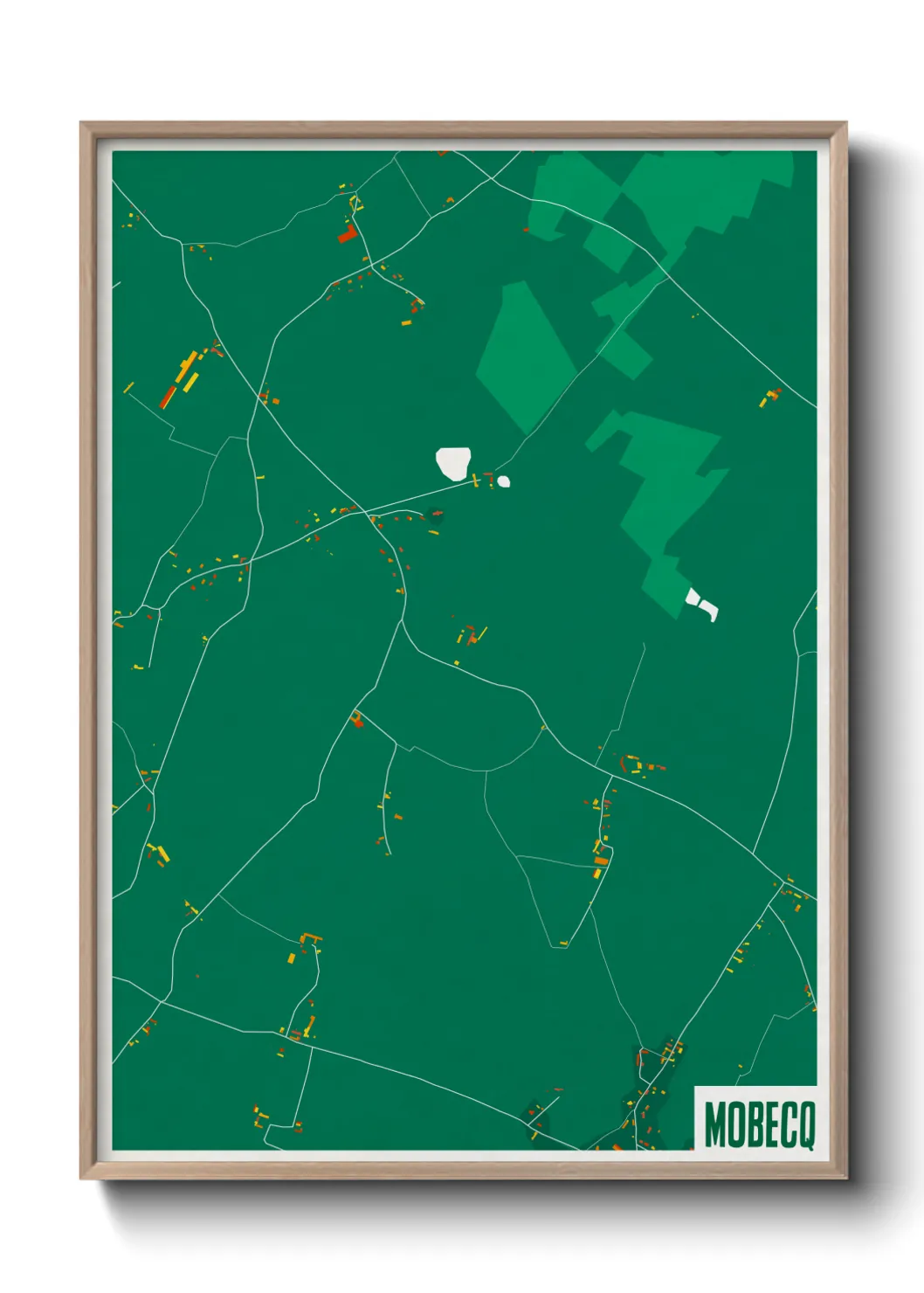 Une affiche de carte sur Mobecq