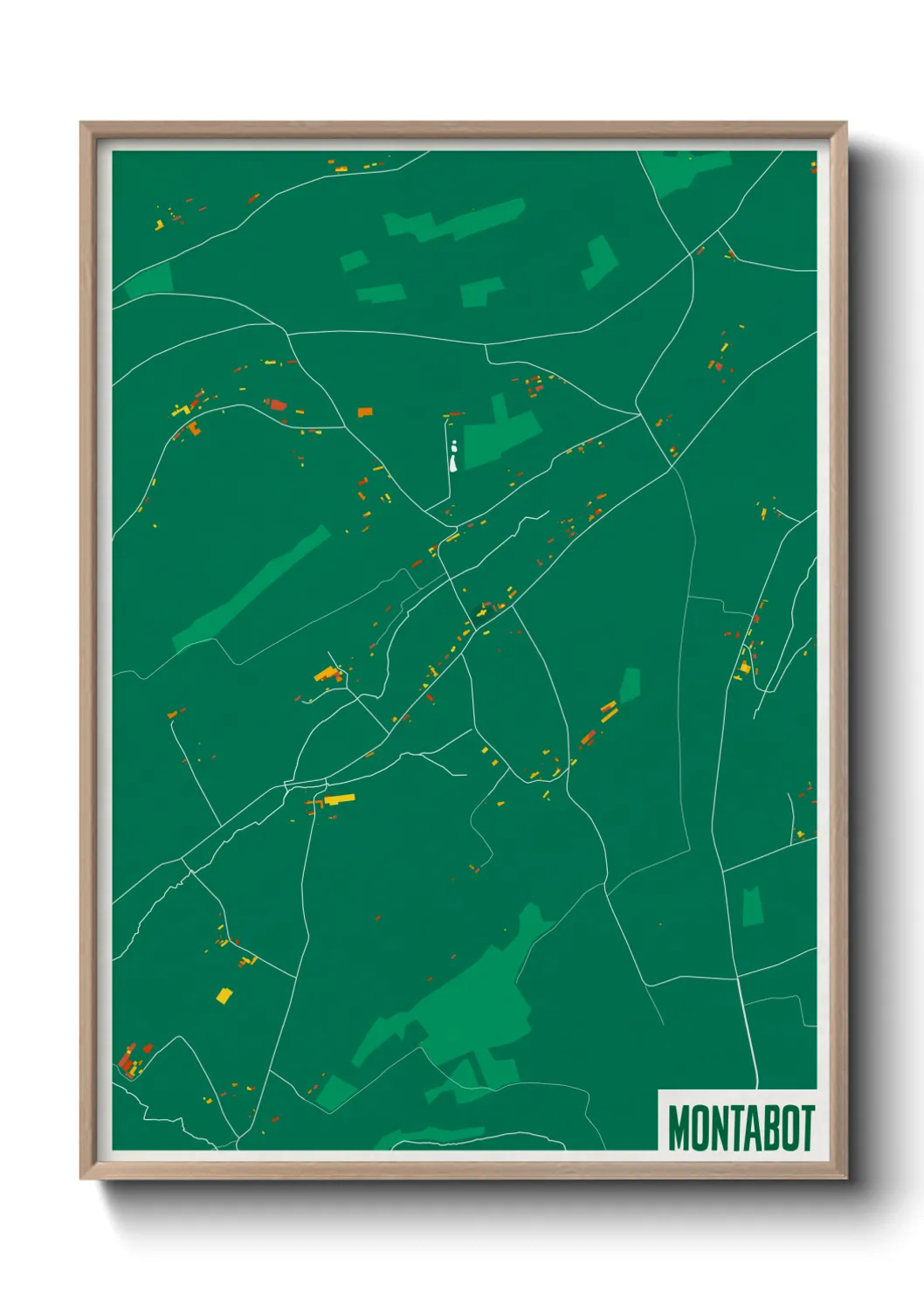 Une affiche de carte sur Montabot