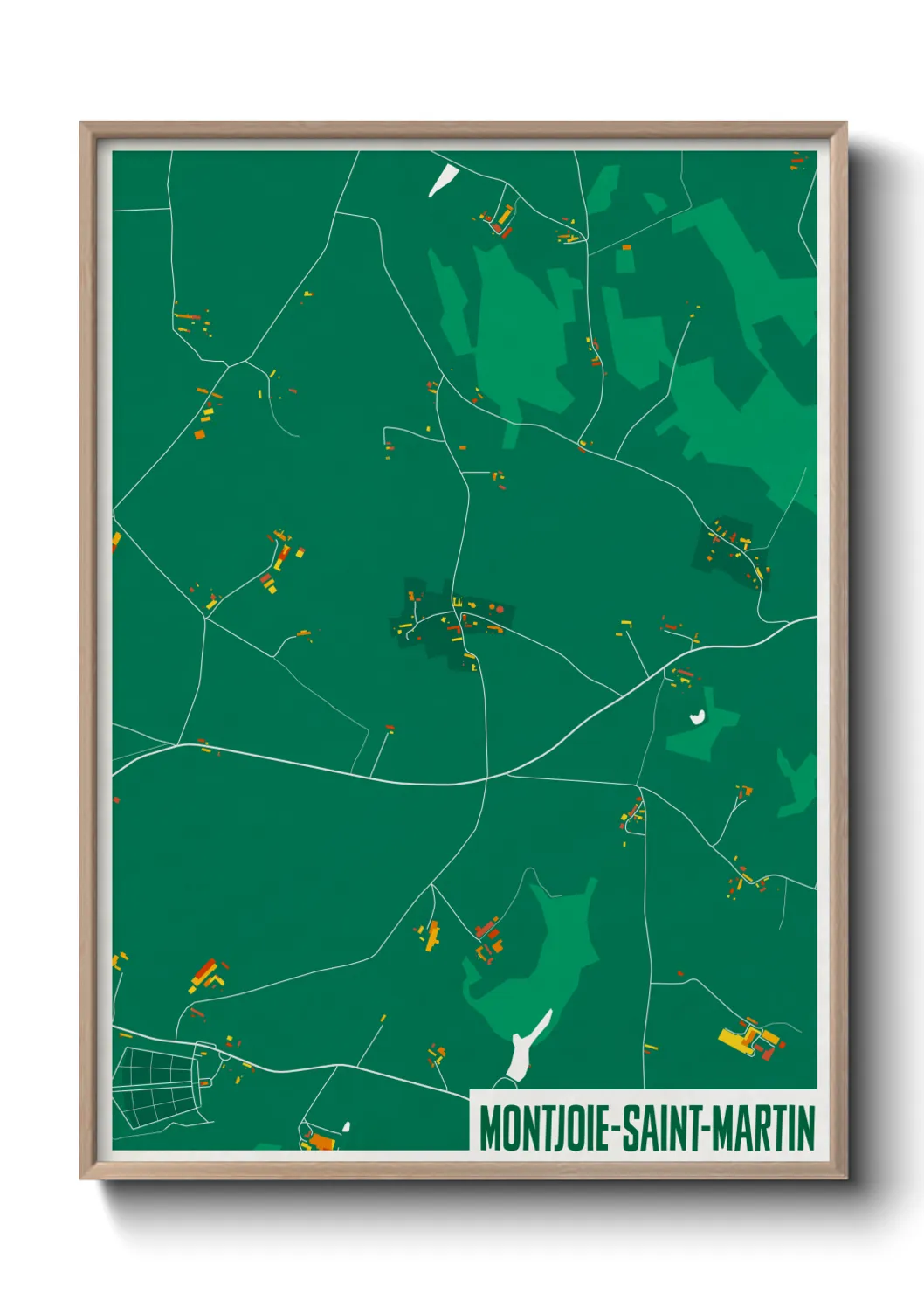 Une affiche de carte sur Montjoie-Saint-Martin