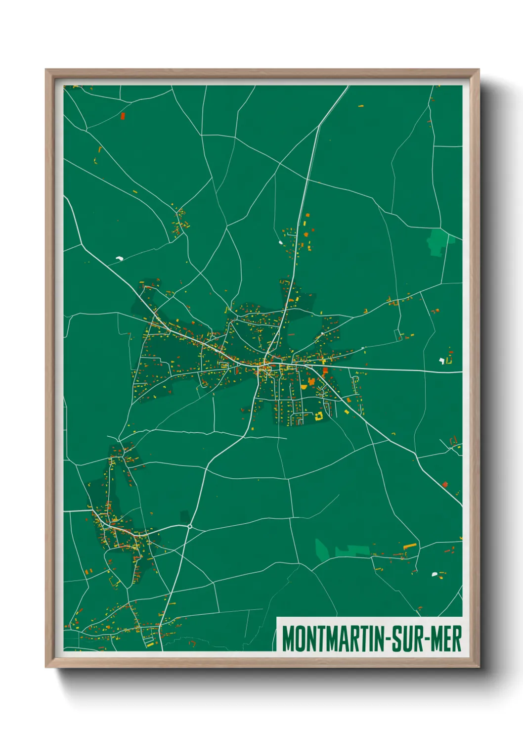 Une affiche de carte sur Montmartin-sur-Mer
