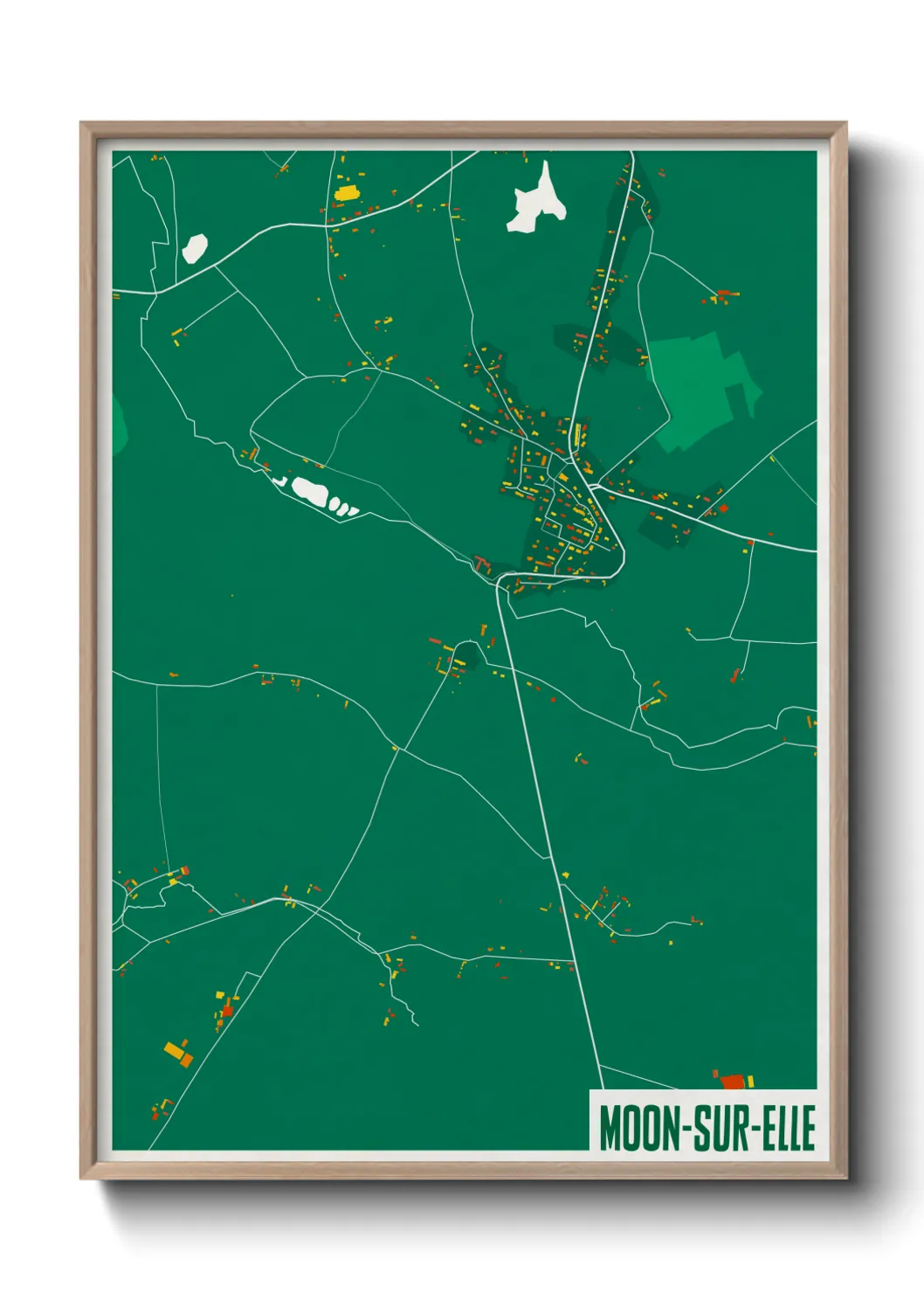 Une affiche de carte sur Moon-sur-Elle