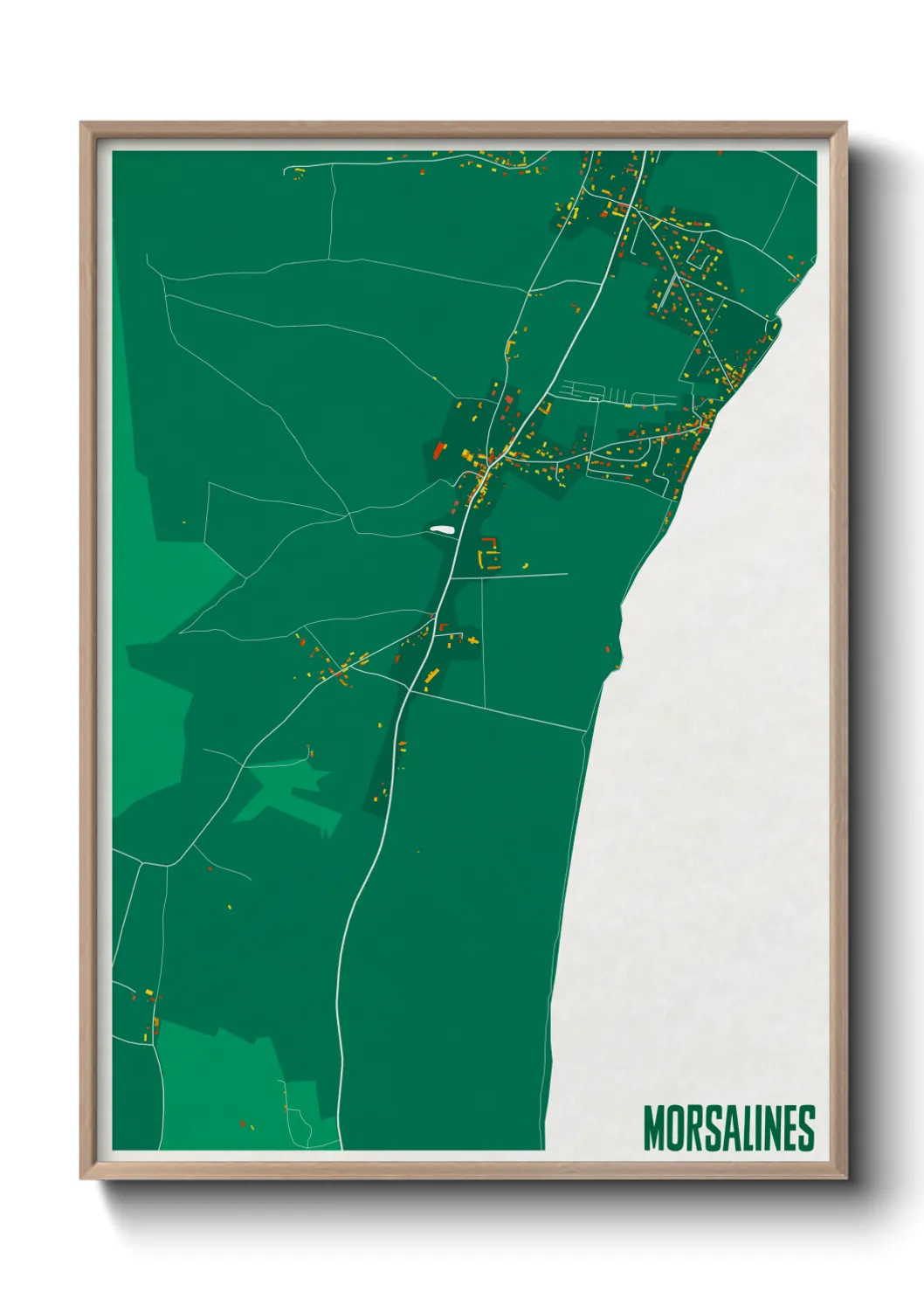 Une affiche de carte sur Morsalines