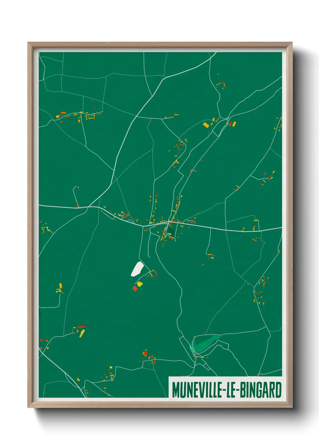 Un poster carteMuneville-le-Bingard