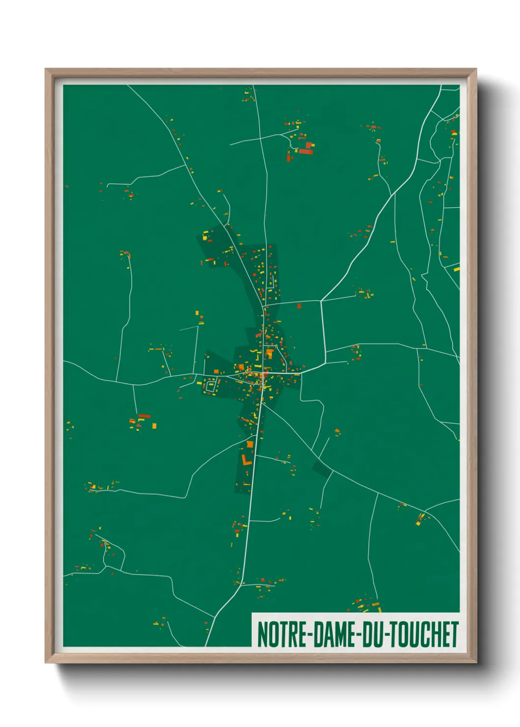 Une affiche de carte sur Notre-Dame-du-Touchet