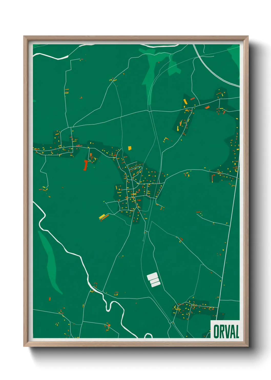 Une affiche de carte sur Orval