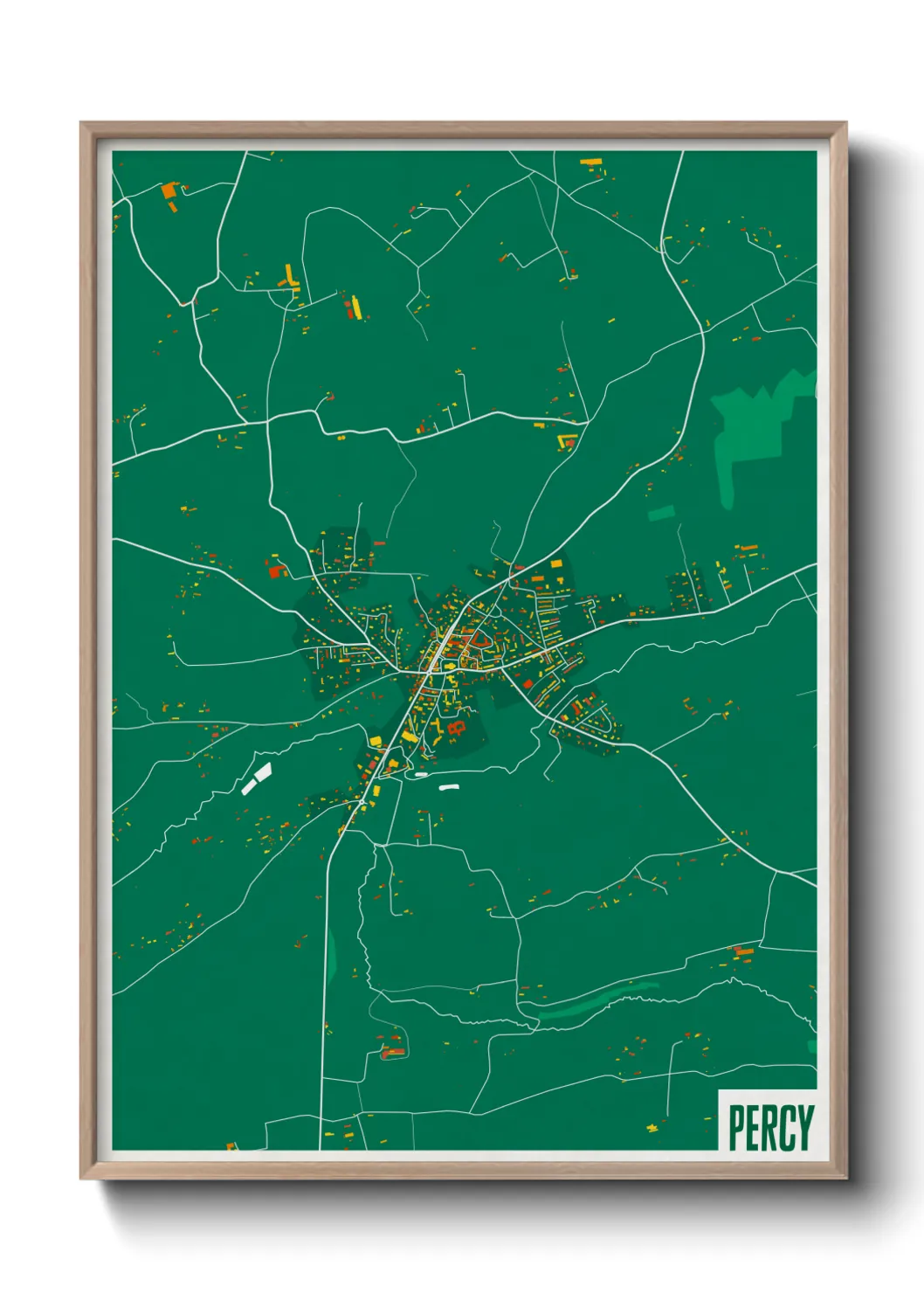 Une affiche de carte sur Percy