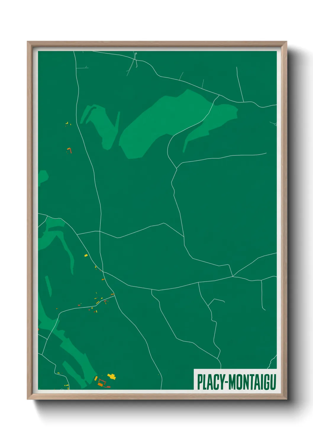 Un poster cartePlacy-Montaigu