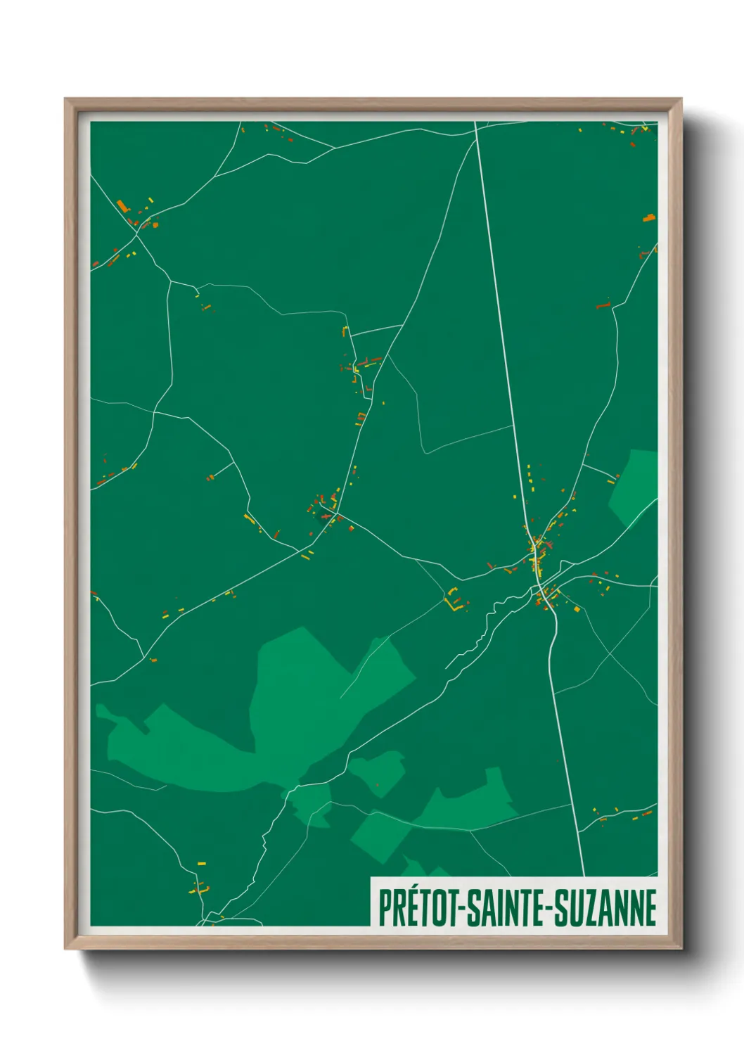 Un poster cartePrétot-Sainte-Suzanne