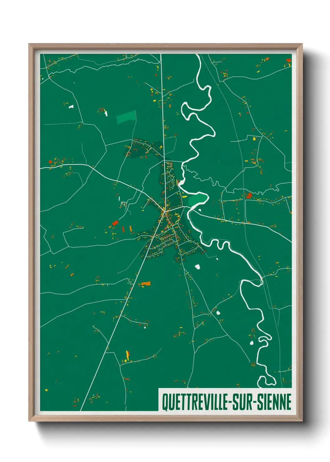 Une affiche de carte sur Quettreville-sur-Sienne