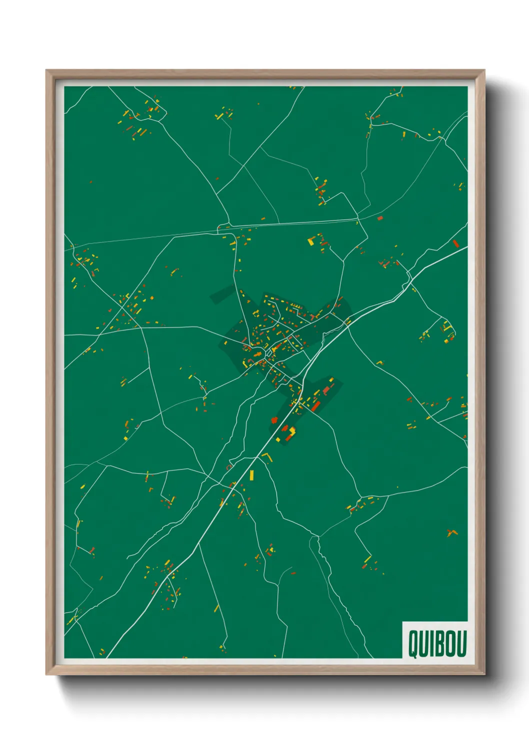 Une affiche de carte sur Quibou