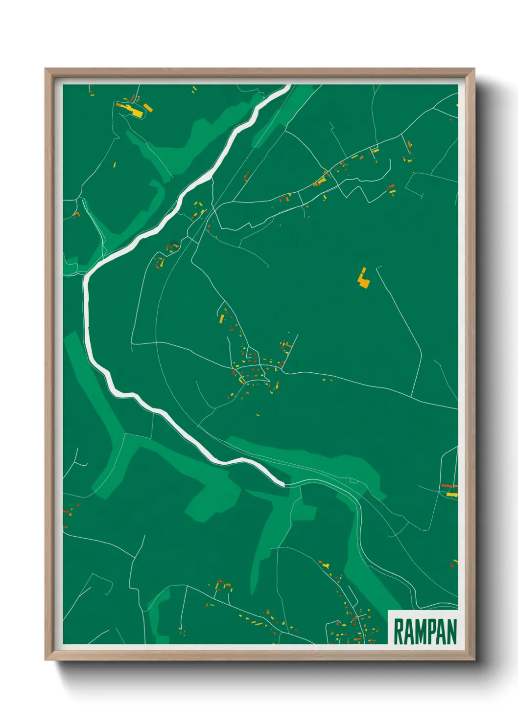 Une affiche de carte sur Rampan