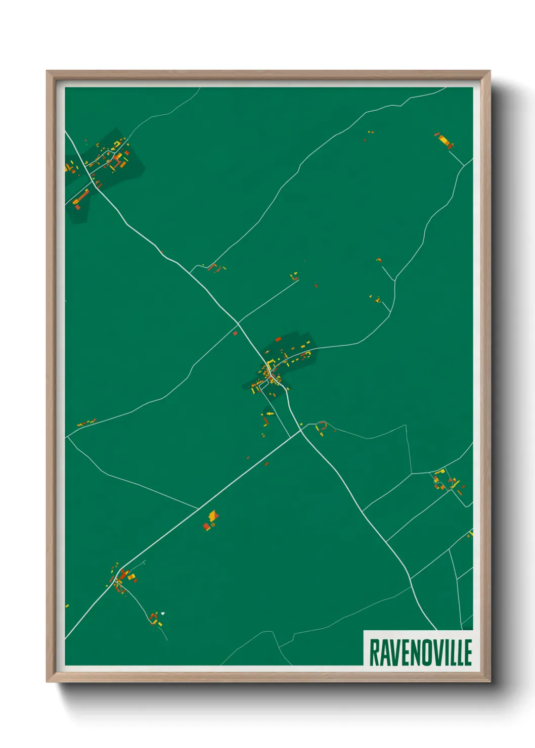 Une affiche de carte sur Ravenoville