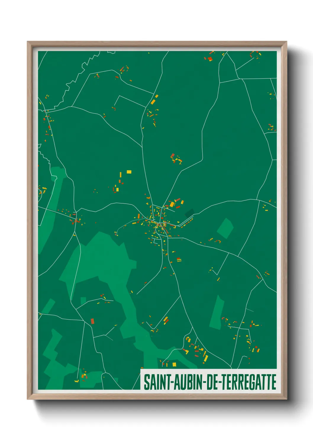 Un poster carteSaint-Aubin-de-Terregatte