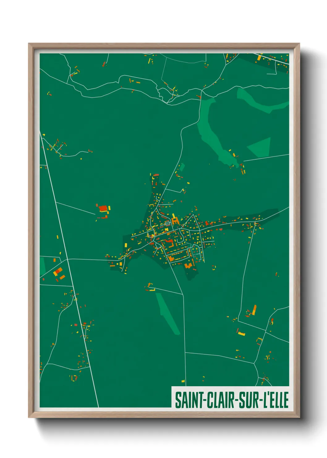 Un poster carteSaint-Clair-sur-l'Elle