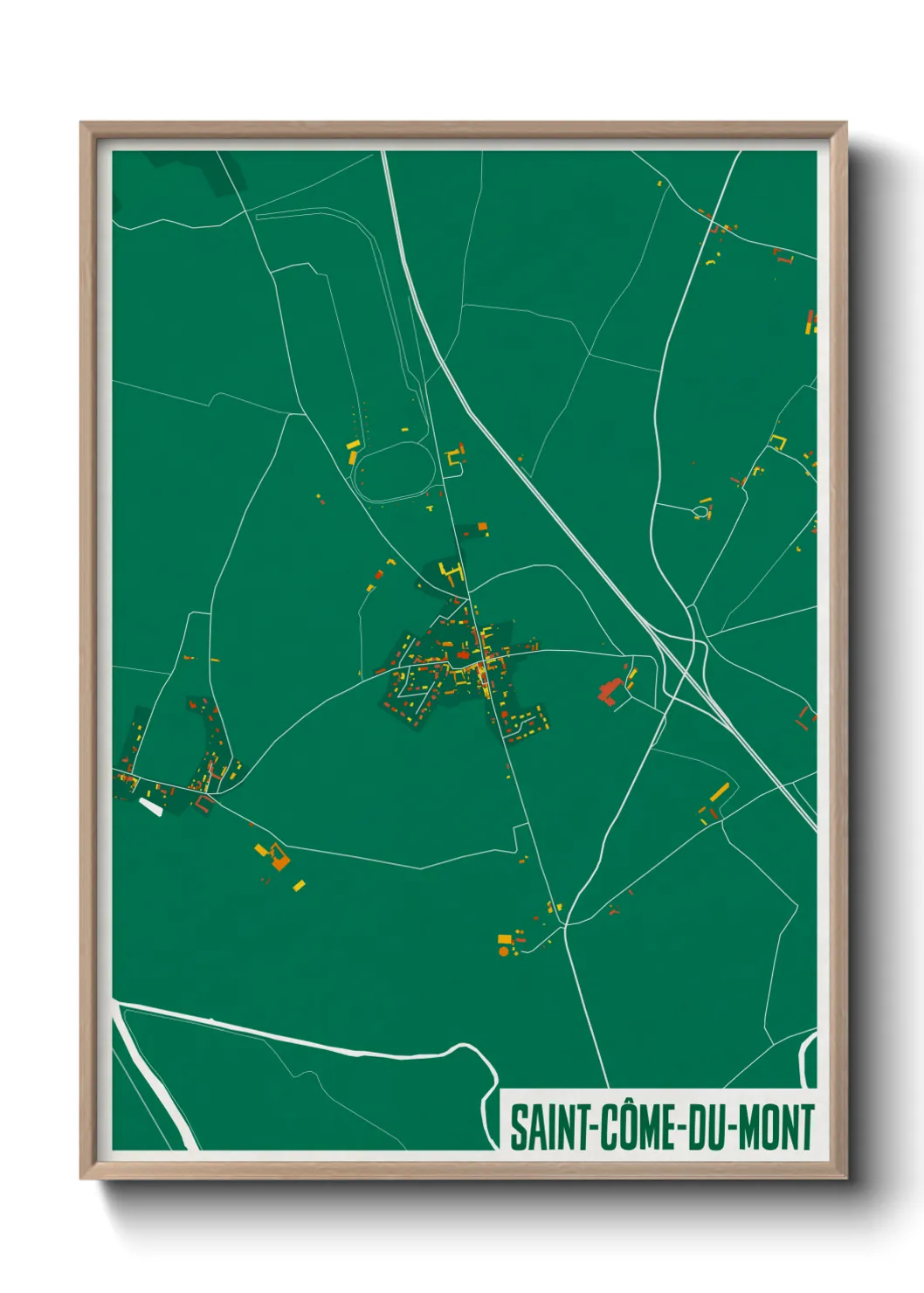 Un poster carteSaint-Côme-du-Mont