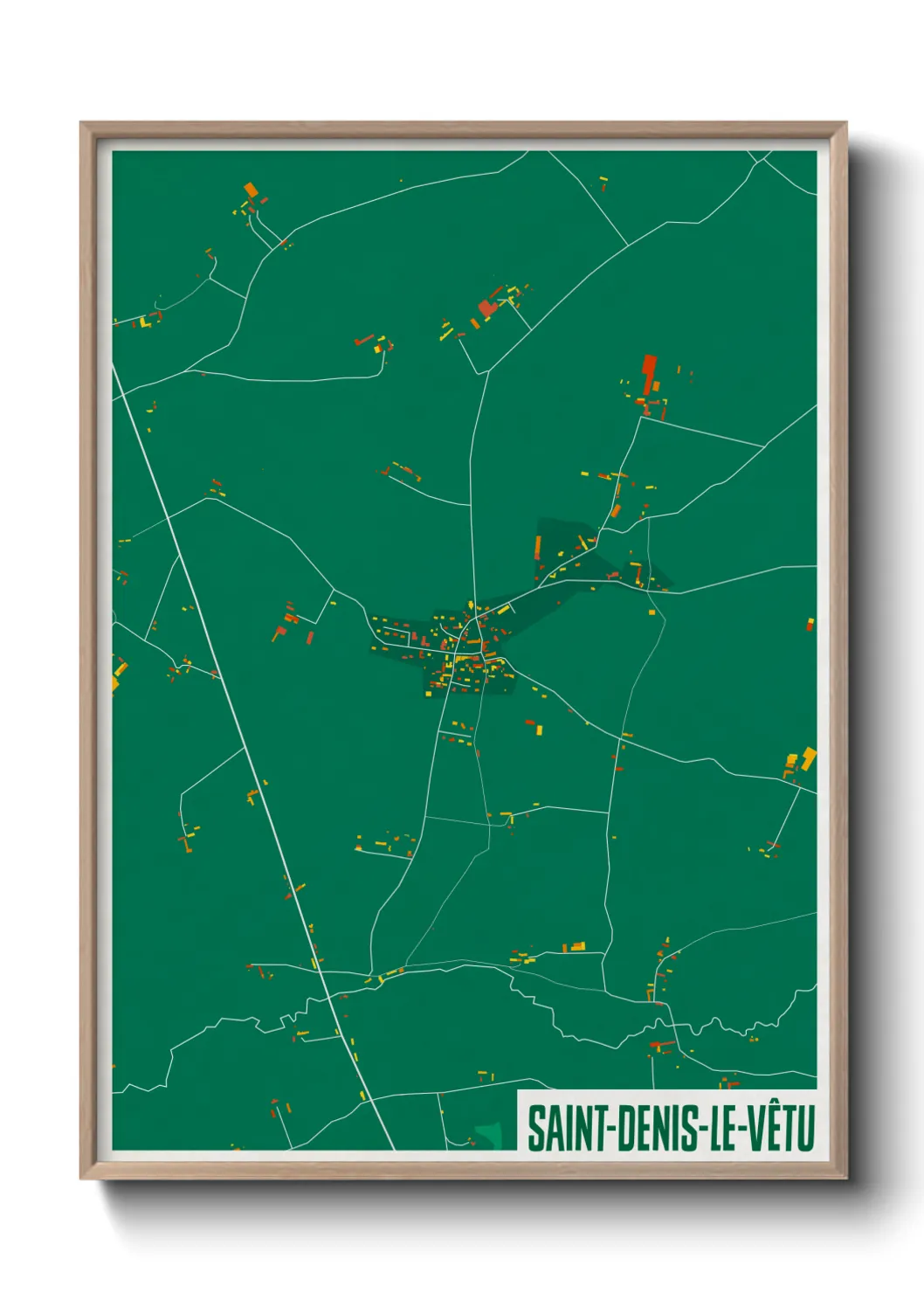 Un poster carteSaint-Denis-le-Vêtu