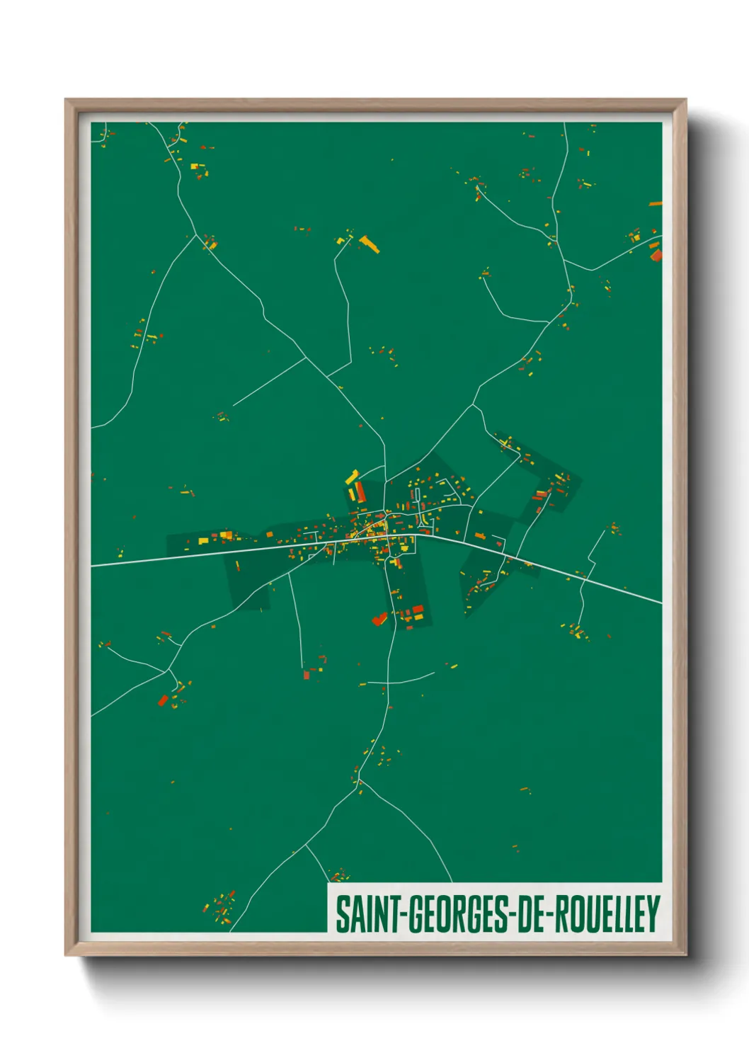Une affiche de carte sur Saint-Georges-de-Rouelley