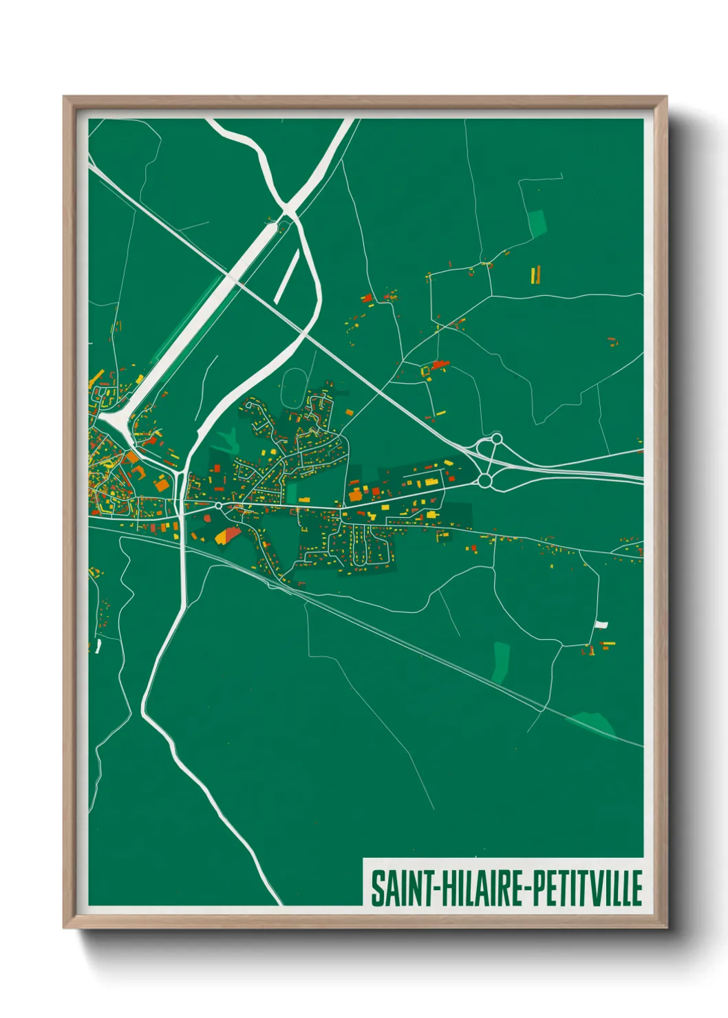 Une affiche de carte sur Saint-Hilaire-Petitville
