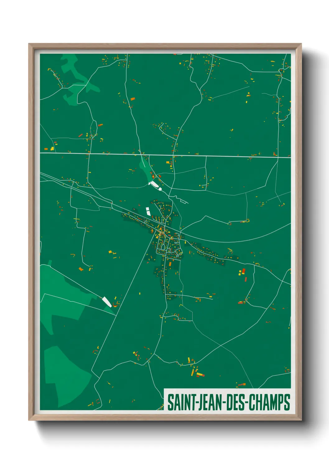Une affiche de carte sur Saint-Jean-des-Champs