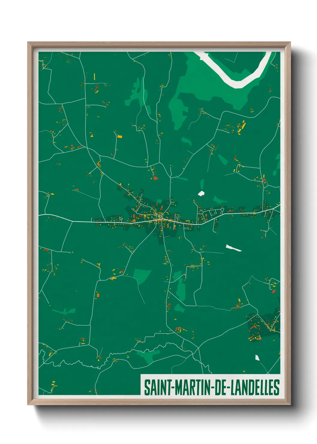 Un poster carteSaint-Martin-de-Landelles