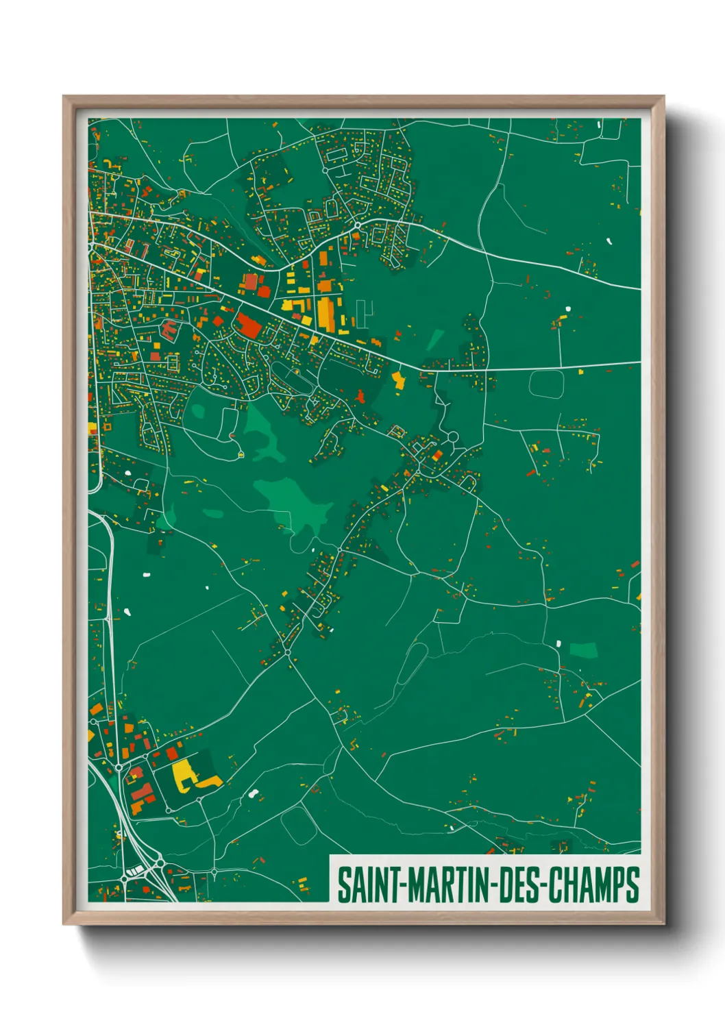 Une affiche de carte sur Saint-Martin-des-Champs