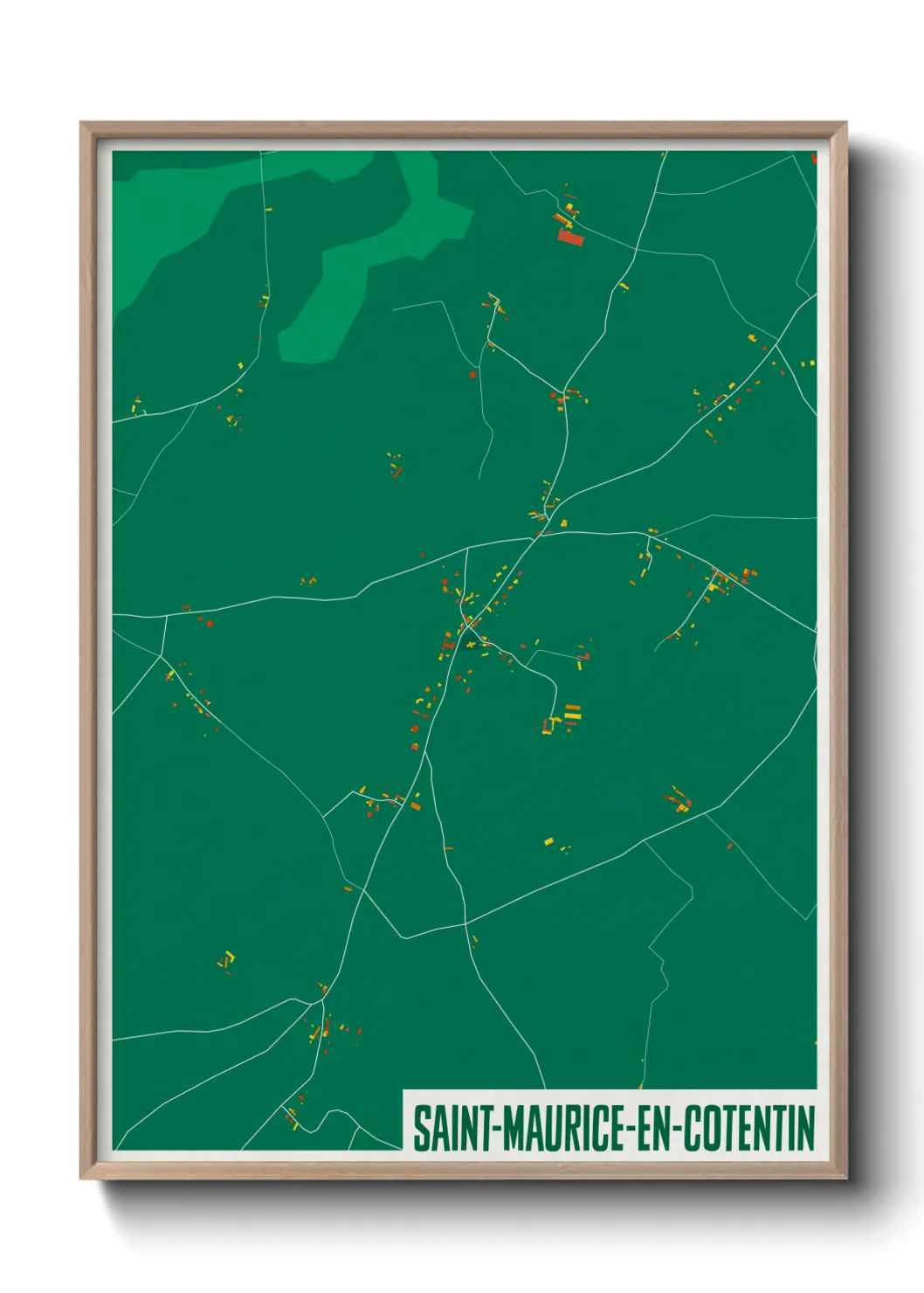Un poster carteSaint-Maurice-en-Cotentin
