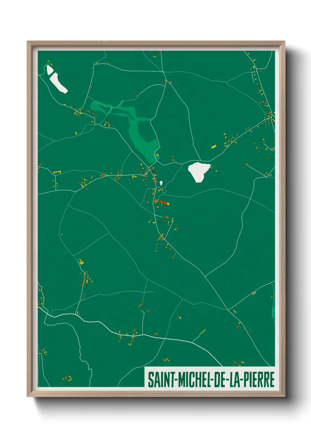 Une affiche de carte sur Saint-Michel-de-la-Pierre