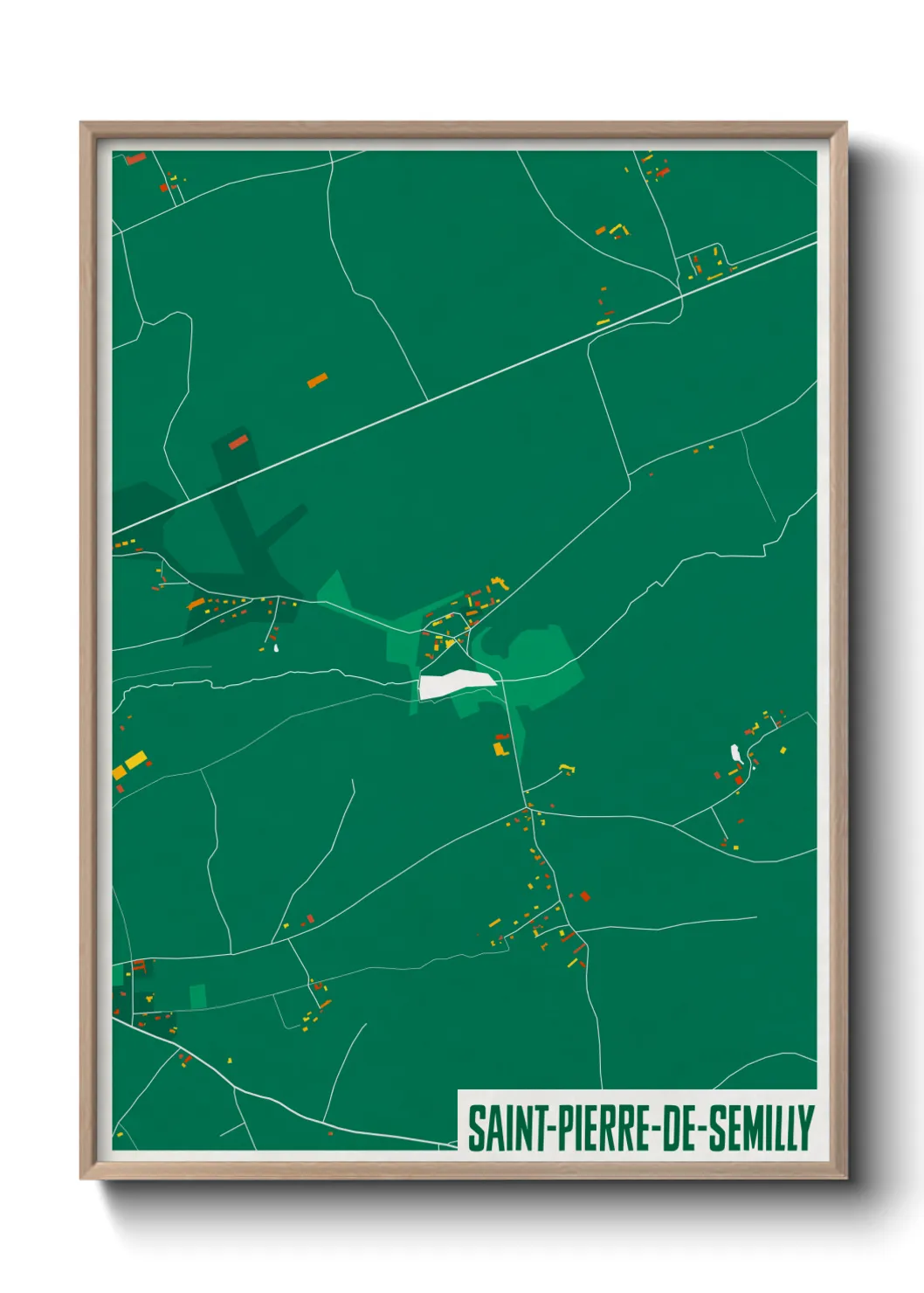 Une affiche de carte sur Saint-Pierre-de-Semilly