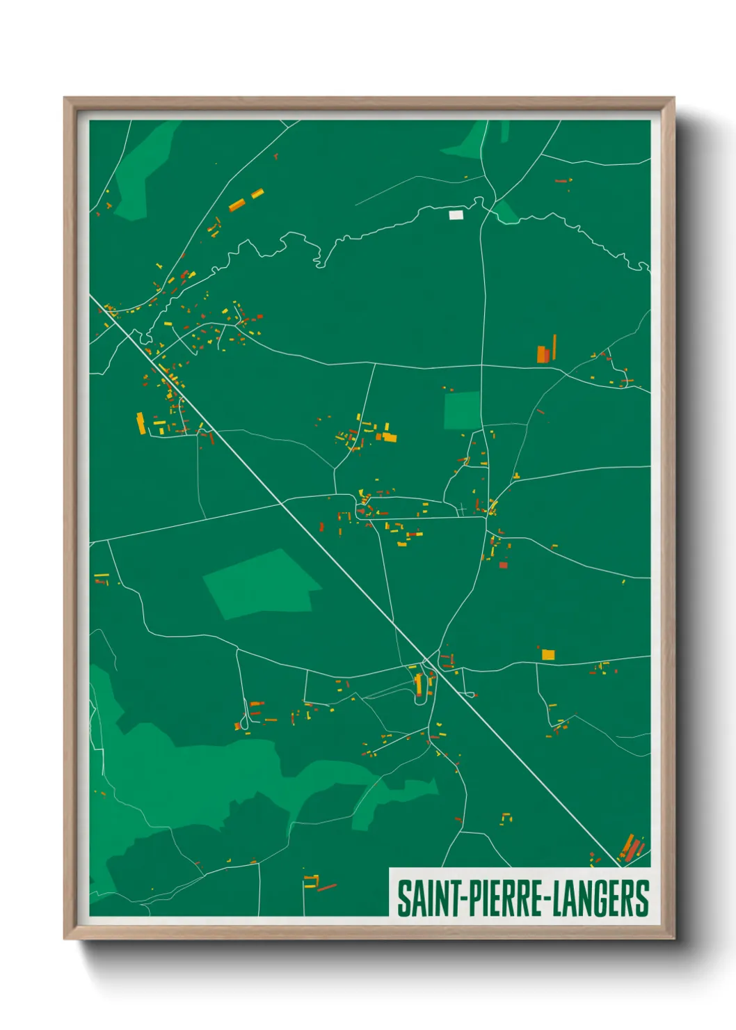 Un poster carteSaint-Pierre-Langers