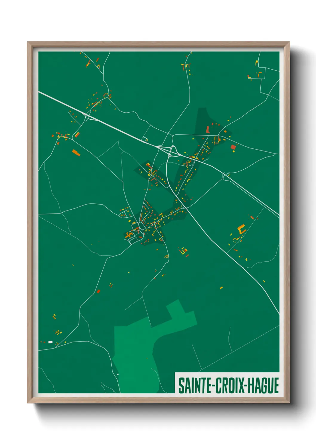 Un poster carteSainte-Croix-Hague