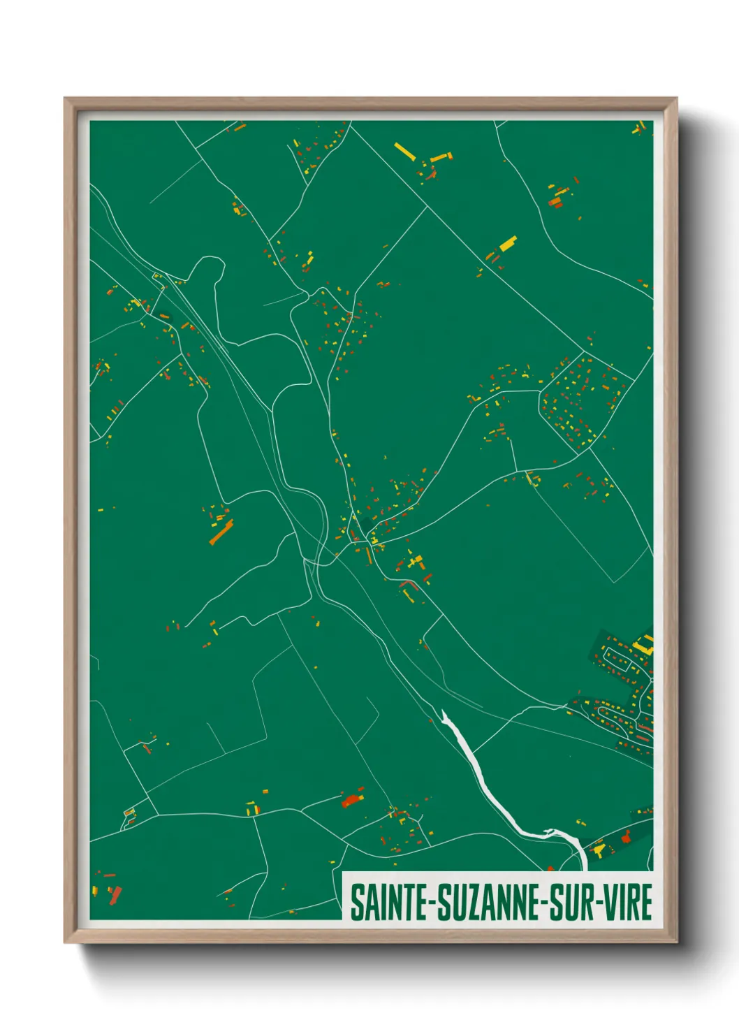 Un poster carteSainte-Suzanne-sur-Vire