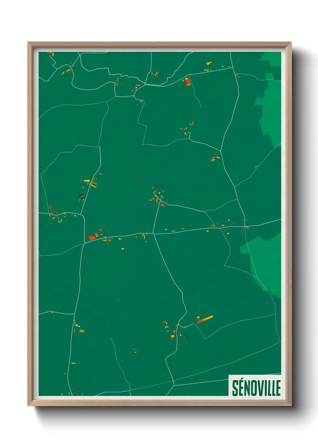 Une affiche de carte sur Sénoville