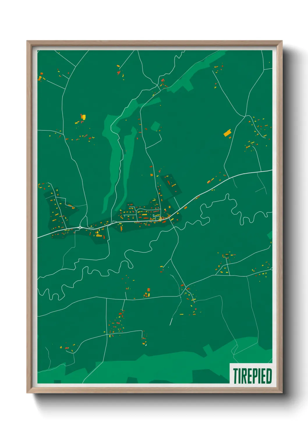 Une affiche de carte sur Tirepied