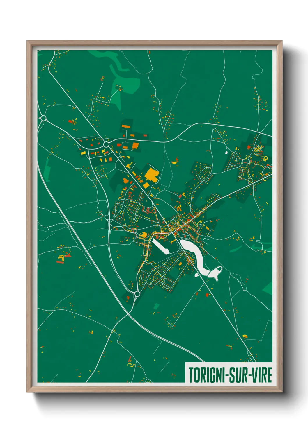 Une affiche de carte sur Torigni-sur-Vire