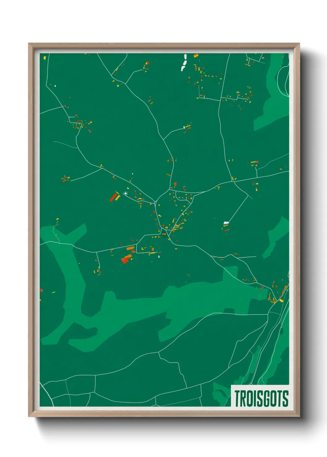 Une affiche de carte sur Troisgots