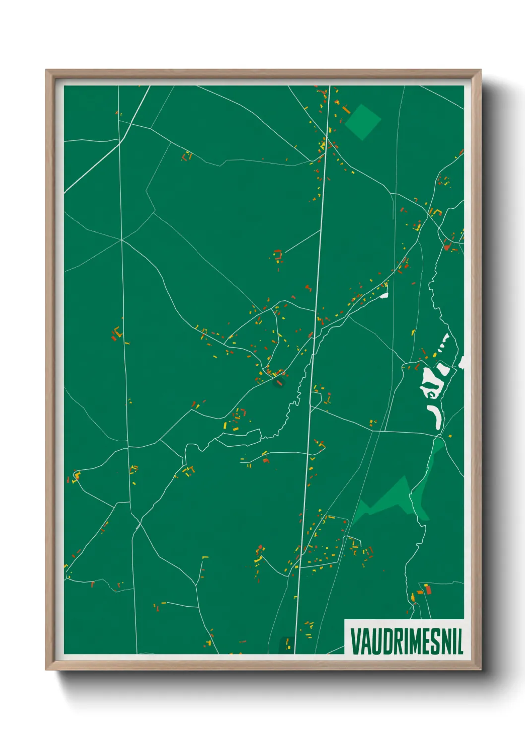 Une affiche de carte sur Vaudrimesnil