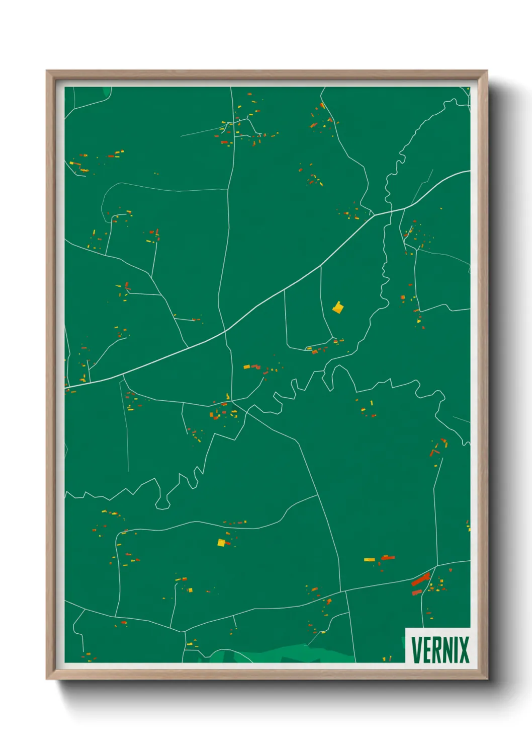 Une affiche de carte sur Vernix