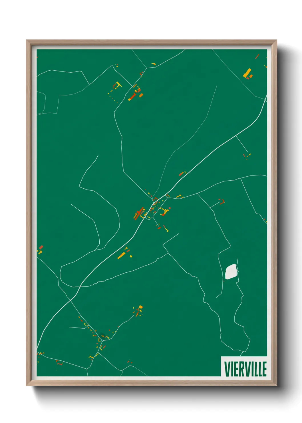 Une affiche de carte sur Vierville