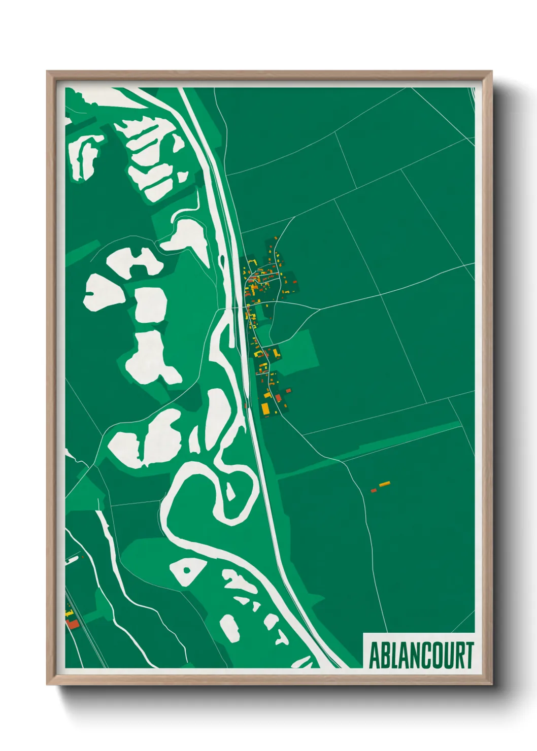 Une affiche de carte sur Ablancourt