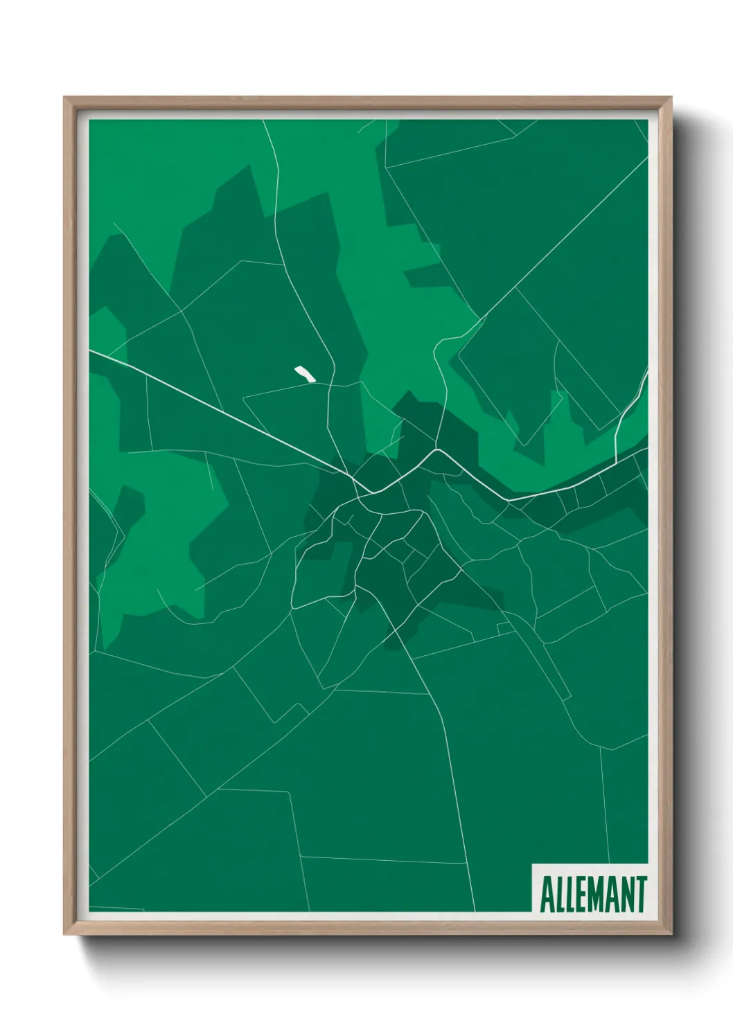 Une affiche de carte sur Allemant