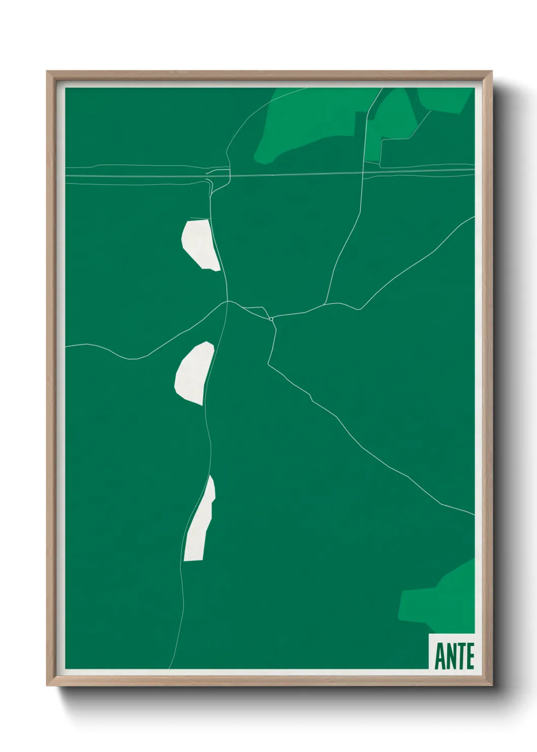 Une affiche de carte sur Ante