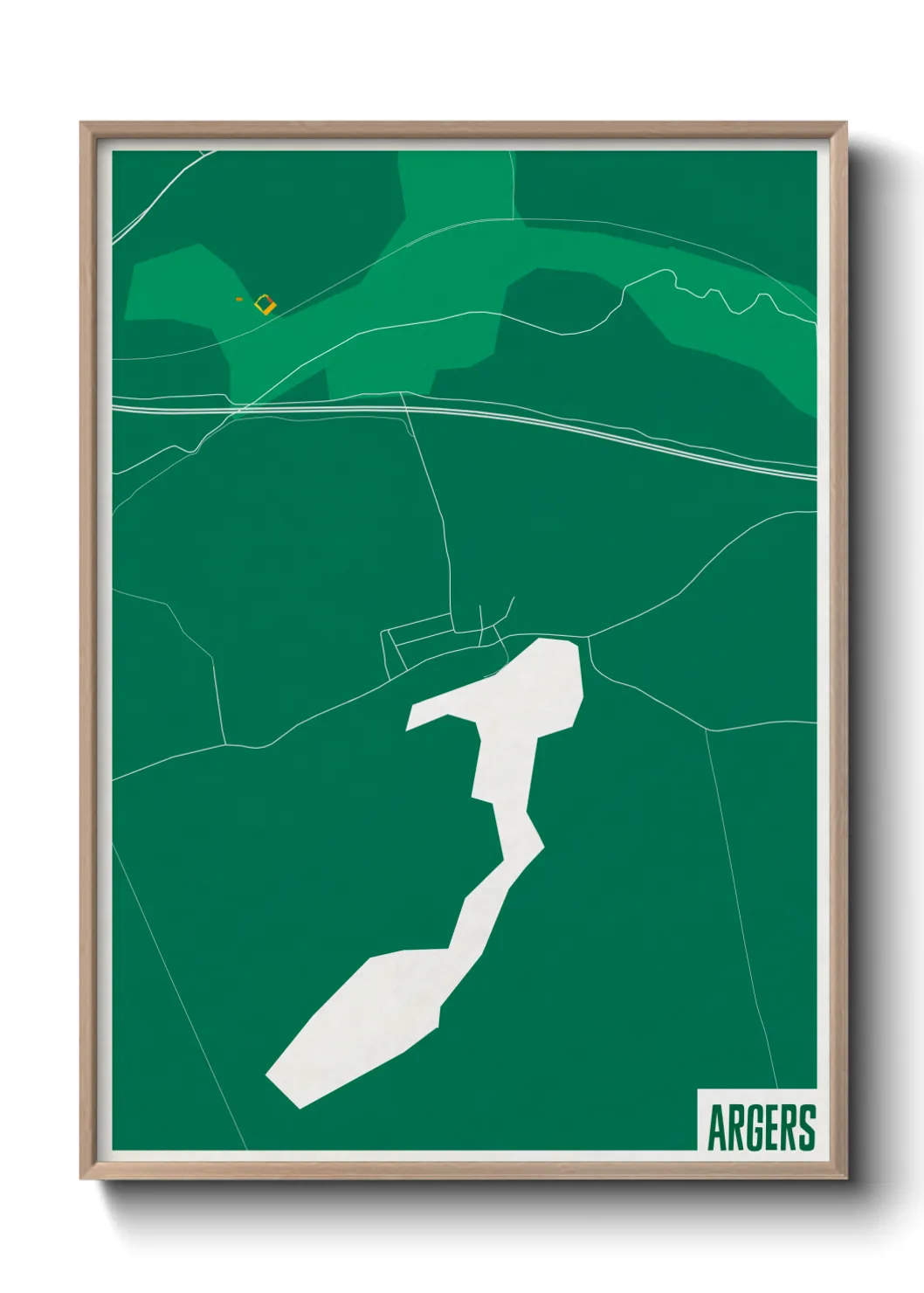 Une affiche de carte sur Argers