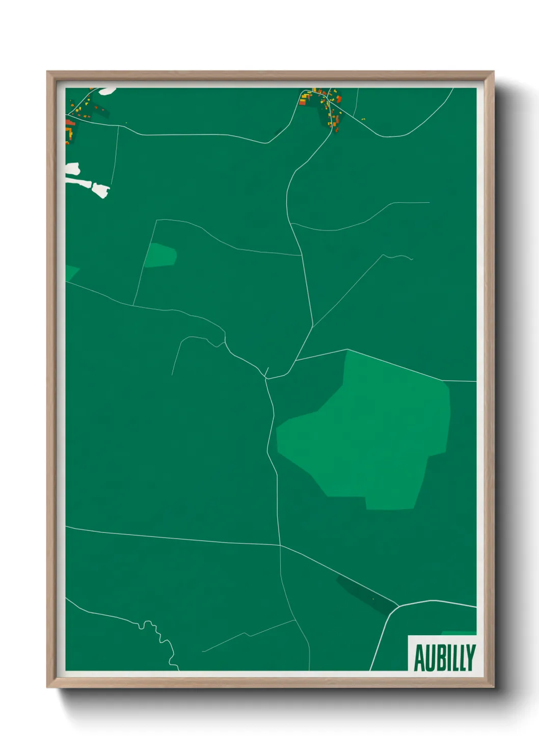 Une affiche de carte sur Aubilly