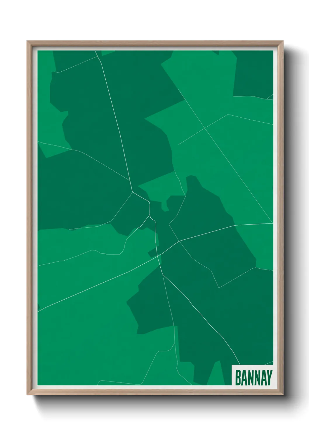 Une affiche de carte sur Bannay