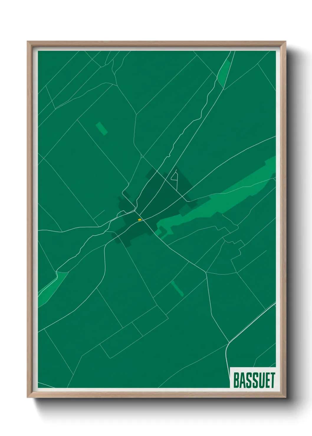 Une affiche de carte sur Bassuet