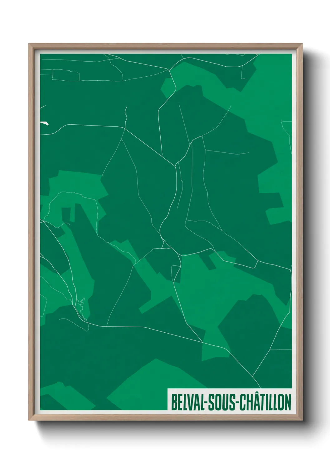 Une affiche de carte sur Belval-sous-Châtillon