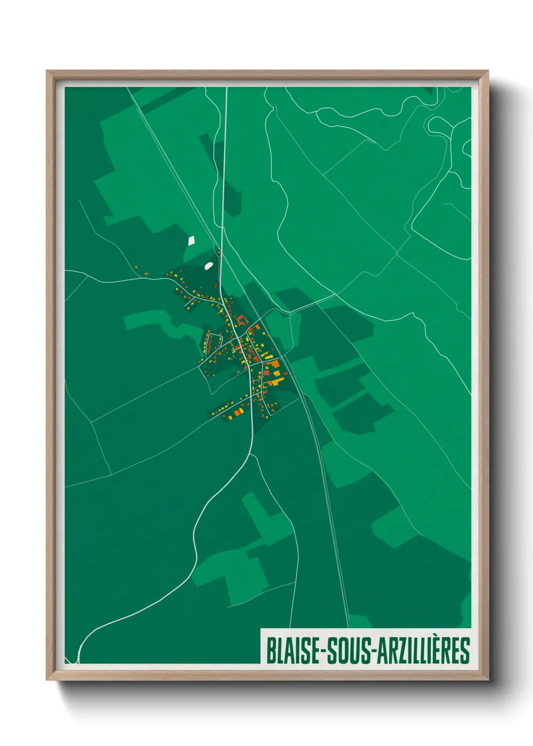 Une affiche de carte sur Blaise-sous-Arzillières