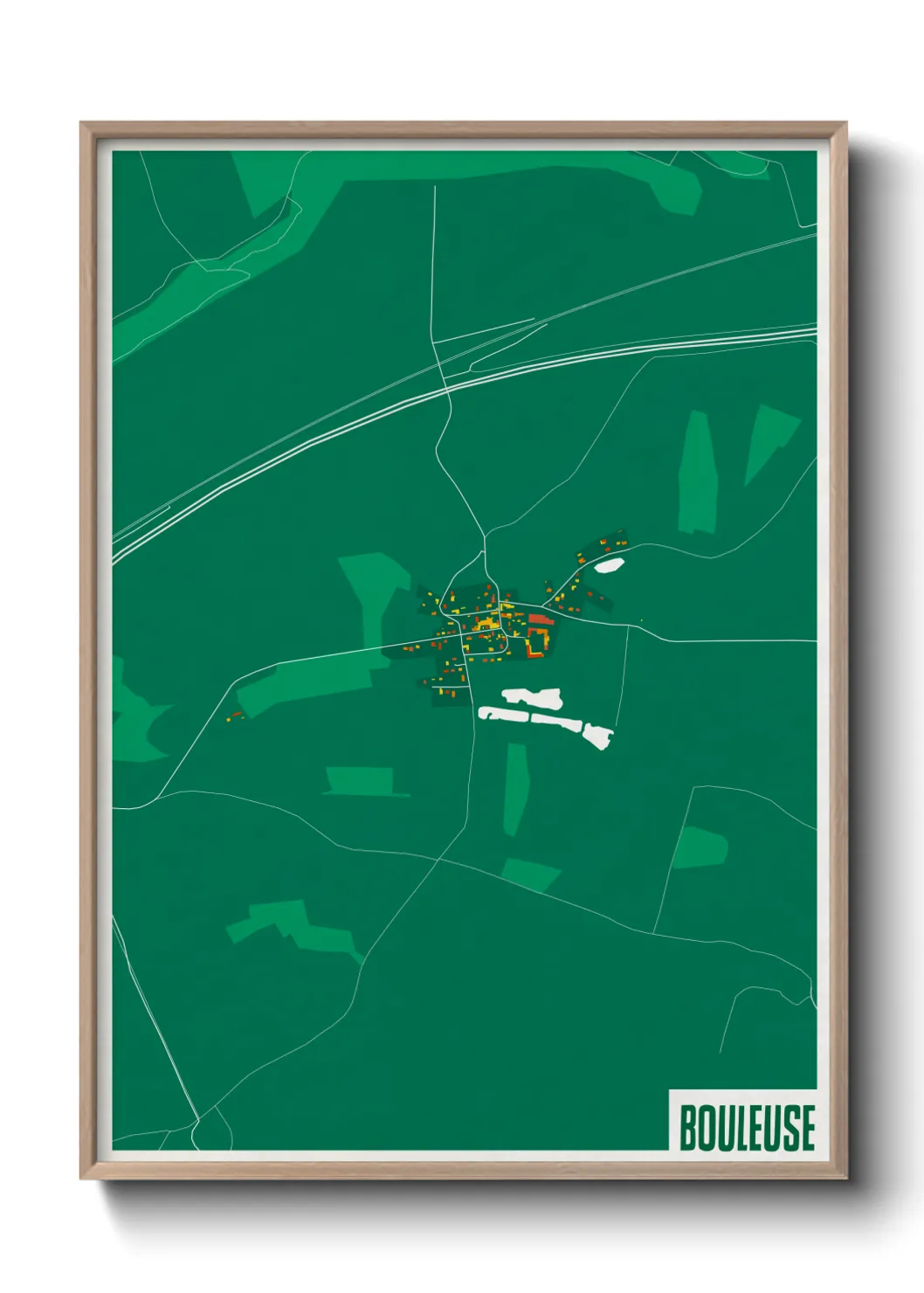 Une affiche de carte sur Bouleuse