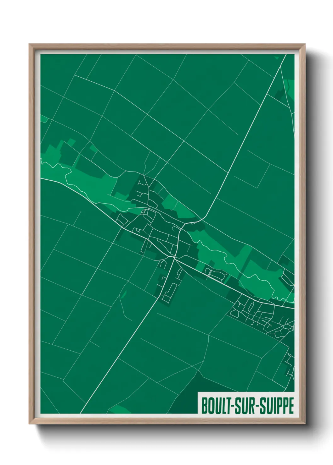 Une affiche de carte sur Boult-sur-Suippe