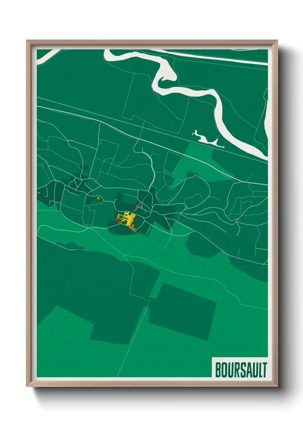 Une affiche de carte sur Boursault